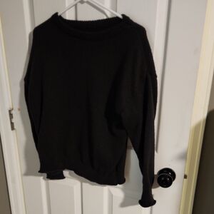 SHEIN Black Relaxed Crewneck Sweater